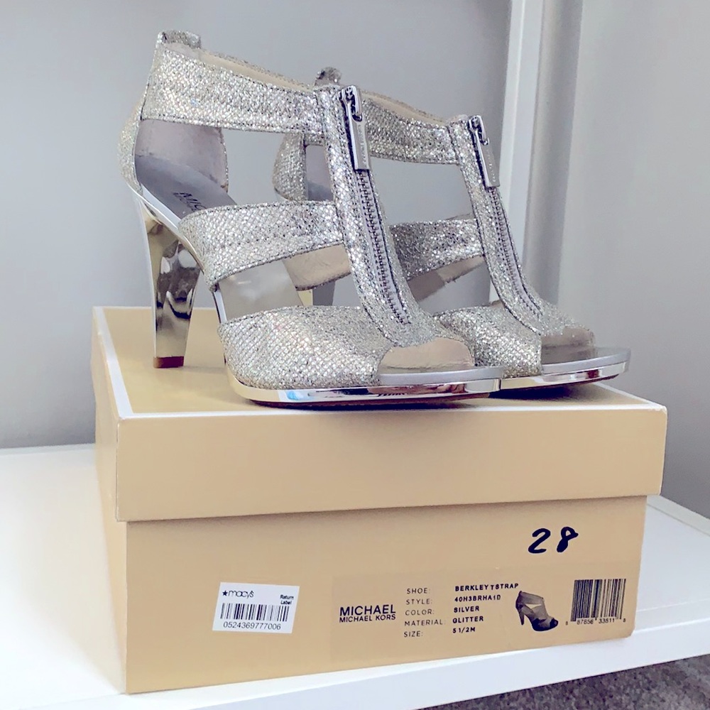 Michael kors silver heels